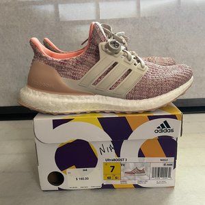 ADIDAS UltraBoost 4.0 J Unisex 7 Men's Kids Women's 8 Chalk Coral B43513 Pink